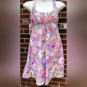 Purely Alfred Angelo floral halter sundress, Sz.8 NWT